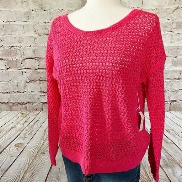 Victoria's Secret Sweaters - Victoria’s Secret open knit crochet sweater vintage